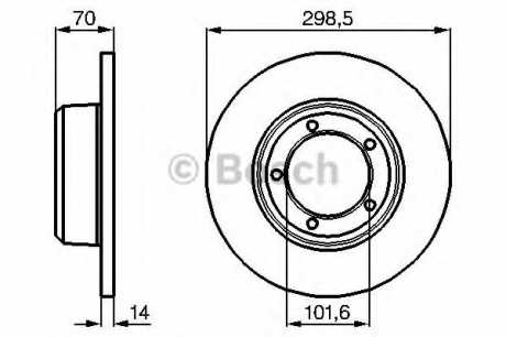 Тормозной диск BOSCH 0986478827 (фото 1)