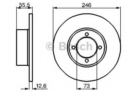 Тормозной диск BOSCH 0986478082 (фото 1)