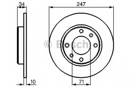 Тормозной диск BOSCH 0986478359 (фото 1)