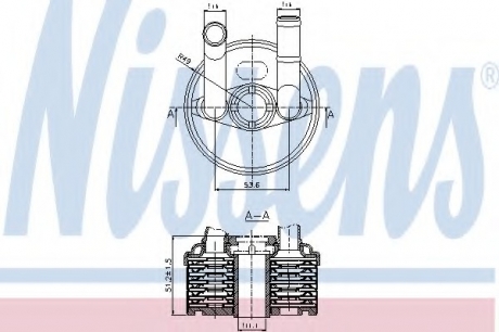 Масляный радиатор NISSENS 90666 (фото 1)