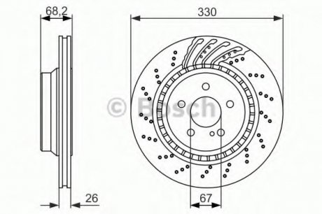 Тормозной диск BOSCH 0986479654 (фото 1)