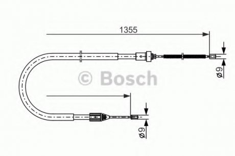 Трос тормозной BOSCH 1987477644 (фото 1)