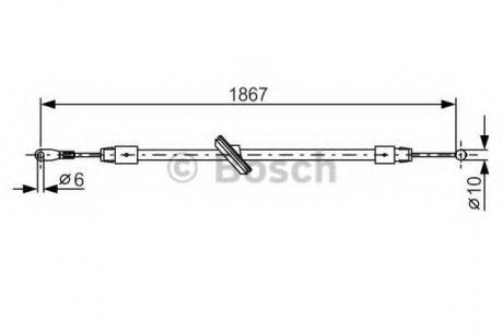 Гальмівний трос BOSCH 1987482028 (фото 1)