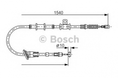 Трос ручного гальма BOSCH 1987482065 (фото 1)