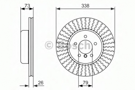 Тормозной диск BOSCH 0986479773 (фото 1)