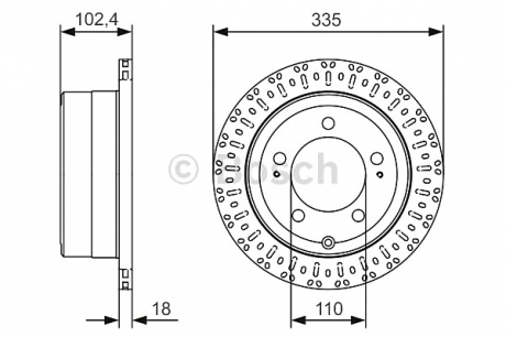 Тормозной диск BOSCH 0986479A61 (фото 1)