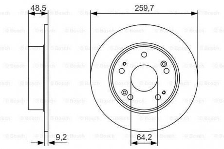 Тормозной диск BOSCH 0986479T81 (фото 1)