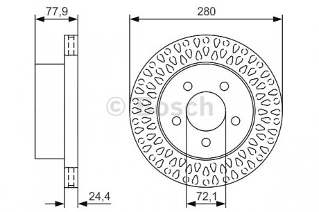 Тормозной диск BOSCH 0986479U00 (фото 1)