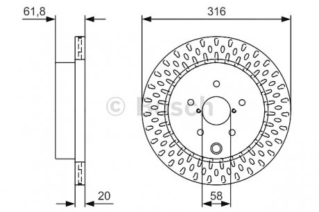 Тормозной диск BOSCH 0986479V05 (фото 1)