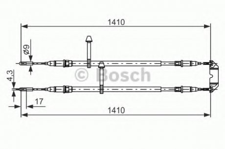 Тормозной трос BOSCH 1987477245 (фото 1)