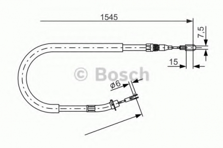 Тормозной трос BOSCH 1987477857 (фото 1)