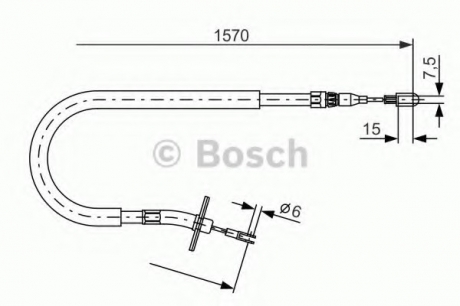 Тормозной трос BOSCH 1987477860 (фото 1)