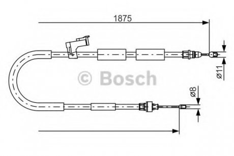 Тормозной трос BOSCH 1987482057 (фото 1)