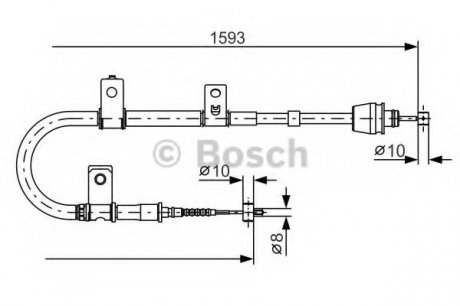 Тормозной трос BOSCH 1987482166 (фото 1)