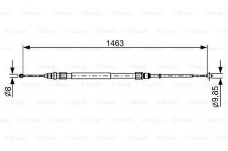 Тормозной трос BOSCH 1987482492 (фото 1)