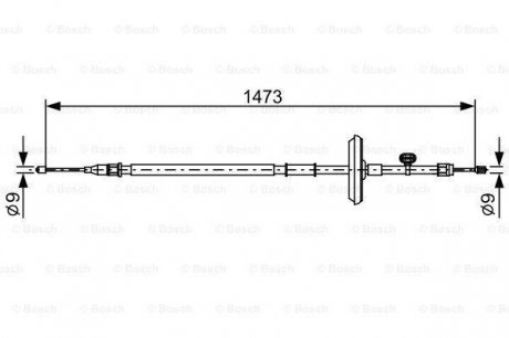 Тормозной трос BOSCH 1987482505 (фото 1)