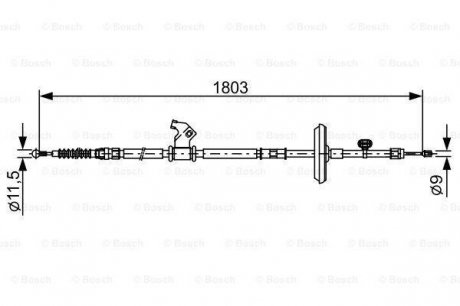 Тормозной трос BOSCH 1987482508 (фото 1)