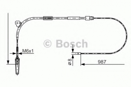 Трос тормозной BOSCH 1987477960 (фото 1)