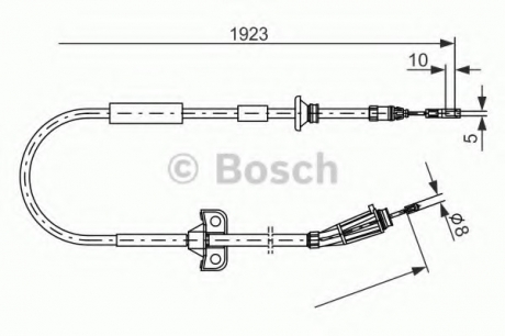 Трос ручного гальма BOSCH 1987477999 (фото 1)