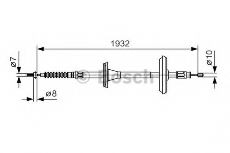 Трос тормозной BOSCH 1987482021 (фото 1)