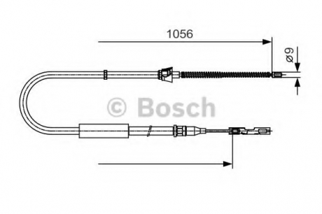 Трос ручного гальма BOSCH 1987482125 (фото 1)