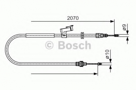 Трос тормозной BOSCH 1987482133 (фото 1)