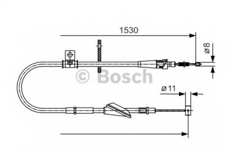 Трос ручного гальма BOSCH 1987482136 (фото 1)