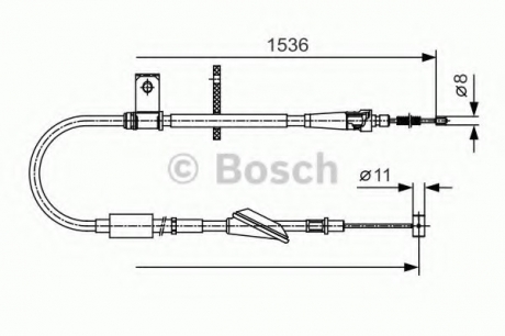 Трос тормозной BOSCH 1987482137 (фото 1)