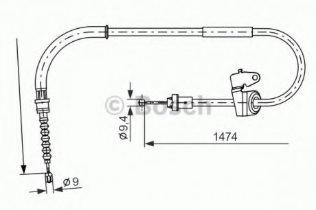 Трос тормозной BOSCH 1987482229 (фото 1)