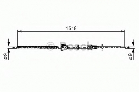 Трос тормозной BOSCH 1987482375 (фото 1)