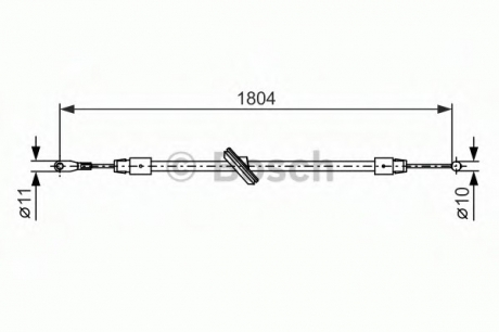 Трос тормозной BOSCH 1987482380 (фото 1)