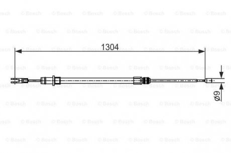 Трос тормозной BOSCH 1987482431 (фото 1)