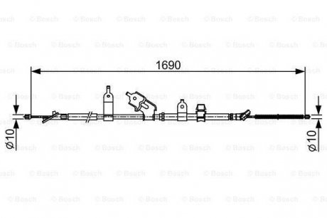 Трос тормозной BOSCH 1987482443 (фото 1)