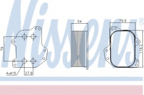 Масляный радиатор NISSENS 90745 (фото 1)