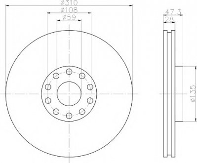 Тормозной диск TEXTAR 92097500 (фото 1)