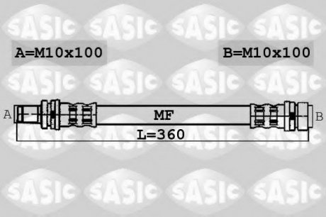Тормозной шланг SASIC 6600048 (фото 1)