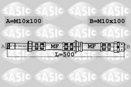 Тормозной шланг SASIC 6606068 (фото 1)