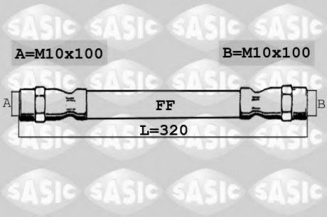 Тормозной шланг SASIC 6606180 (фото 1)
