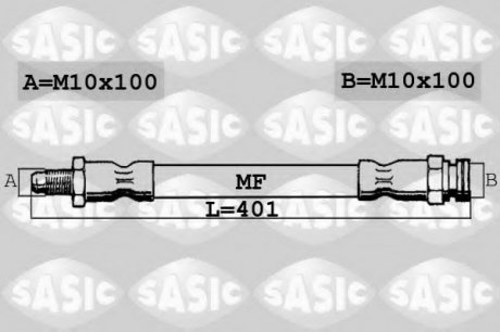 Тормозной шланг SASIC SBH0172 (фото 1)