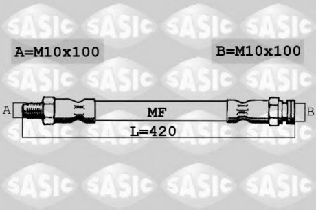 Тормозной шланг SASIC SBH6289 (фото 1)
