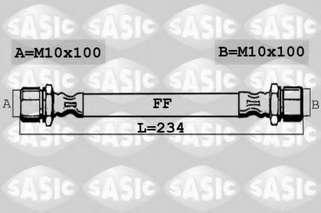 Тормозной шланг SASIC SBH6366 (фото 1)