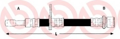 Тормозной шланг BREMBO T78028 (фото 1)