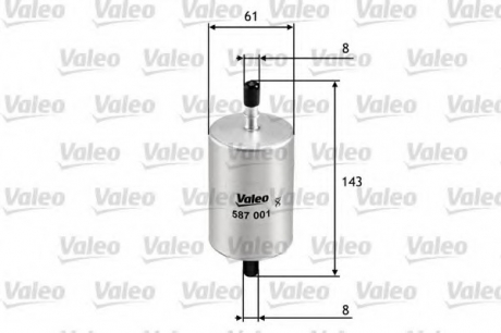Фильтр топливный Valeo 587001 (фото 1)