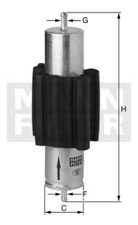 Фільтр паливний AUDI A6, A7 2.0-3.0 TDI 10- (вир-во) MANN WK 6037 (фото 1)