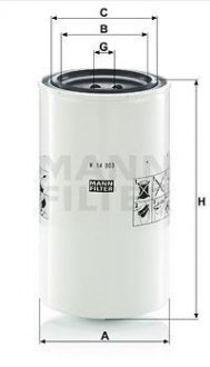Фильтр масляный MANN W 14 003 (фото 1)