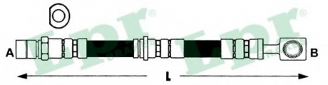 Шланг гальмівний (вир-во) LPR 6T47396 (фото 1)