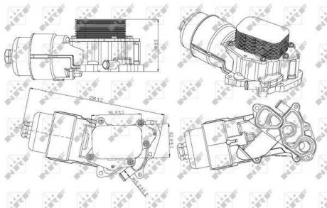 Радіатор масляний FORD FIESTA /MAZDA 3 в зборі (вир-во) NRF 31328 (фото 1)