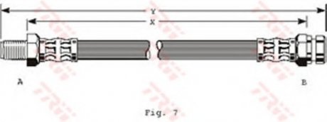 Тормозной шланг TRW PHB312 (фото 1)