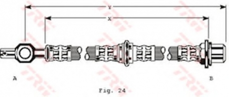 Тормозной шланг TRW PHD179 (фото 1)