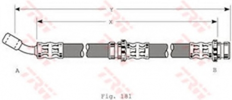 Тормозной шланг TRW PHD198 (фото 1)